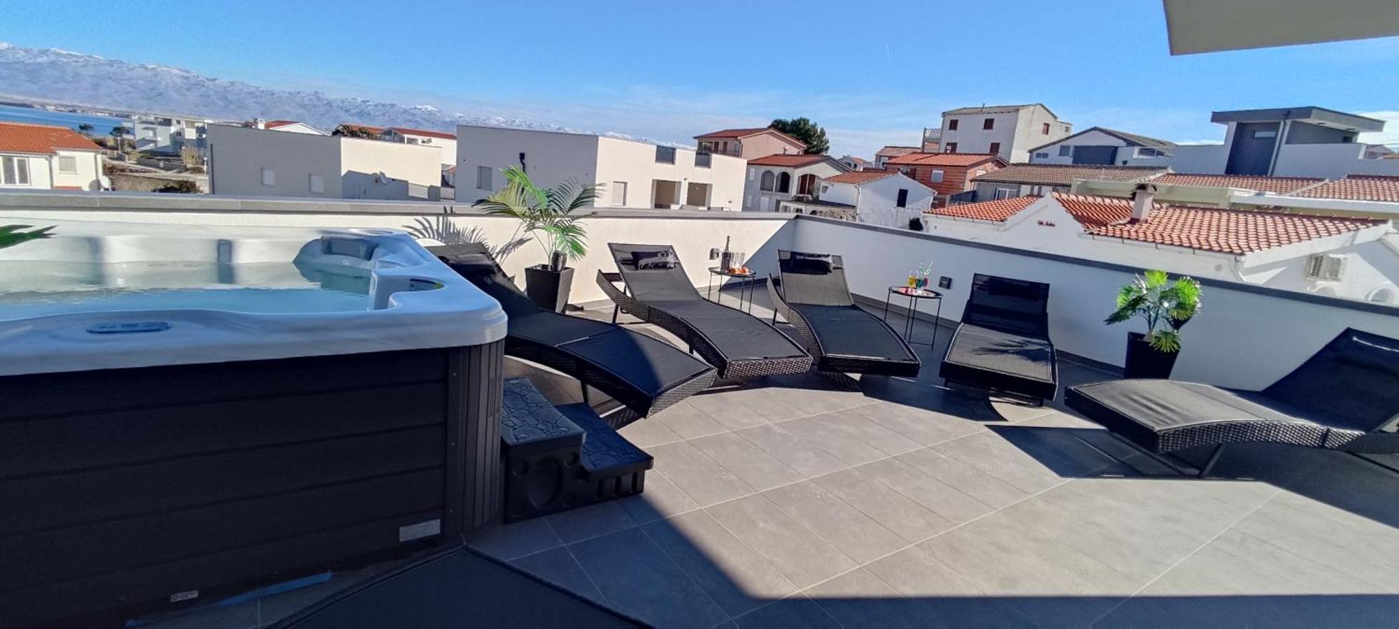 Luxurioeses Penthouse Welle Mit Whirlpool, Grill Und Meerblick Vir Eksteriør bilde